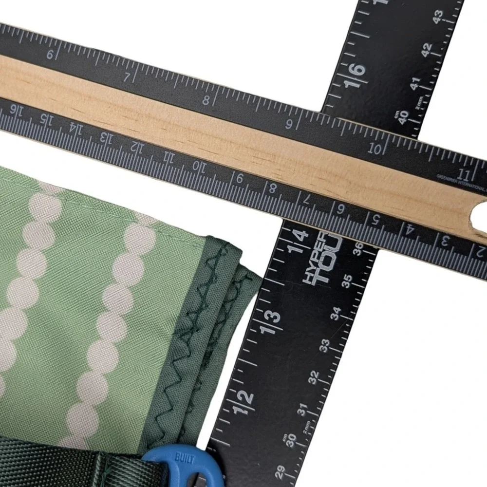 BUILT Crosstown Lunch Bag Green Dot Stripe Insulated Crossbody Strap lunchbox